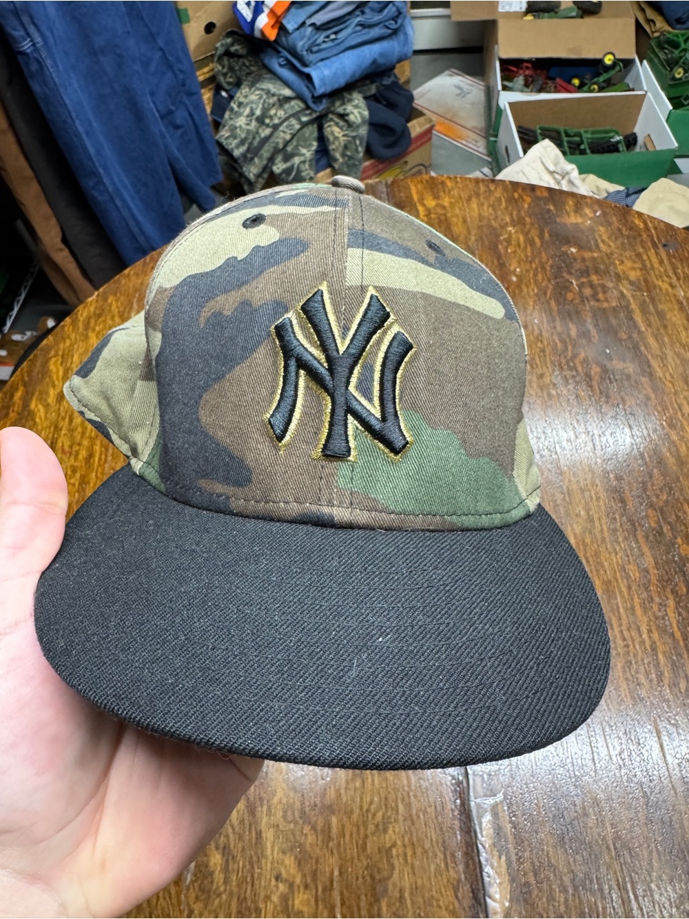 New York Yankees New Era Black and Olive 9FIFTY Snapback Interior camo